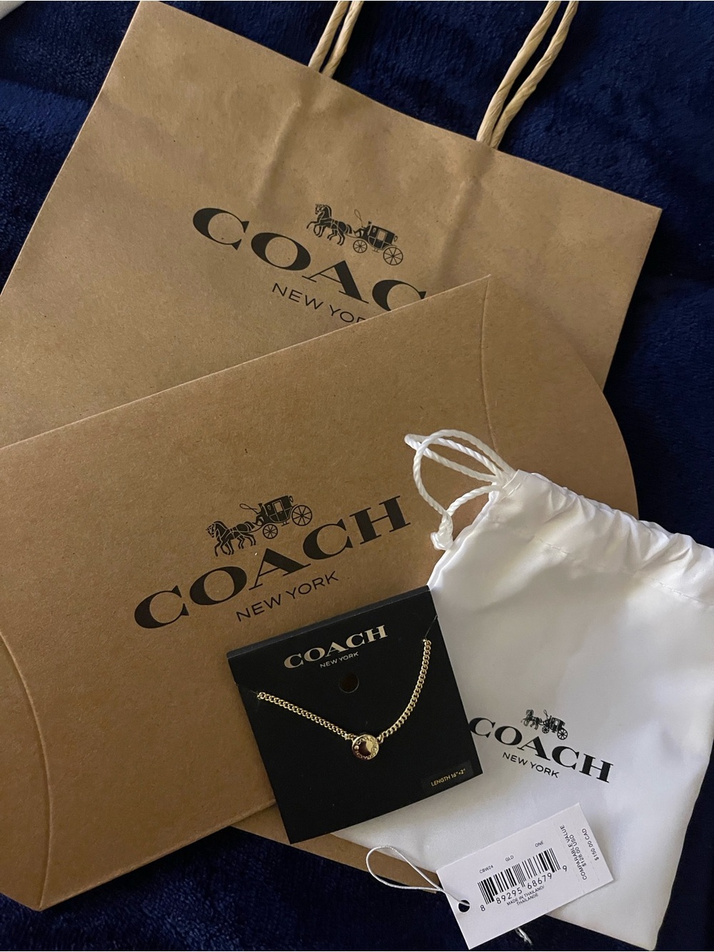 Coach Gold Donut Charm Necklace
